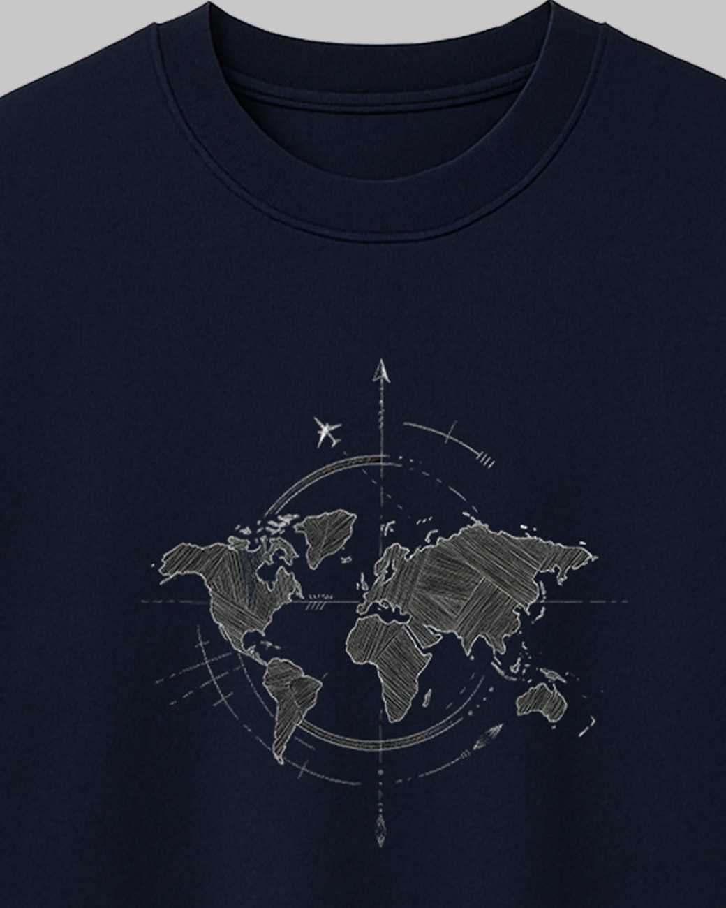 World Map Oversized t-shirt.