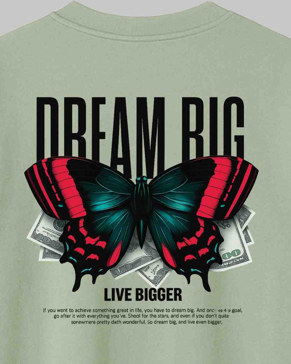 Dream Big Live Bigger Unisex Oversized t-shirt