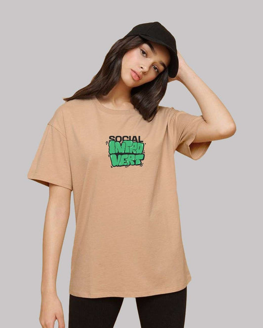 Socio Introvert Oversized t-shirt.