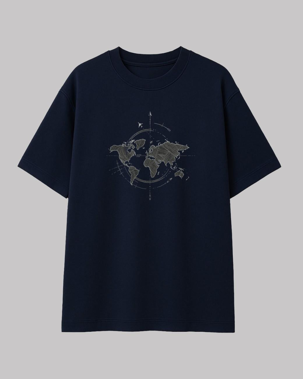 World Map Oversized t-shirt.
