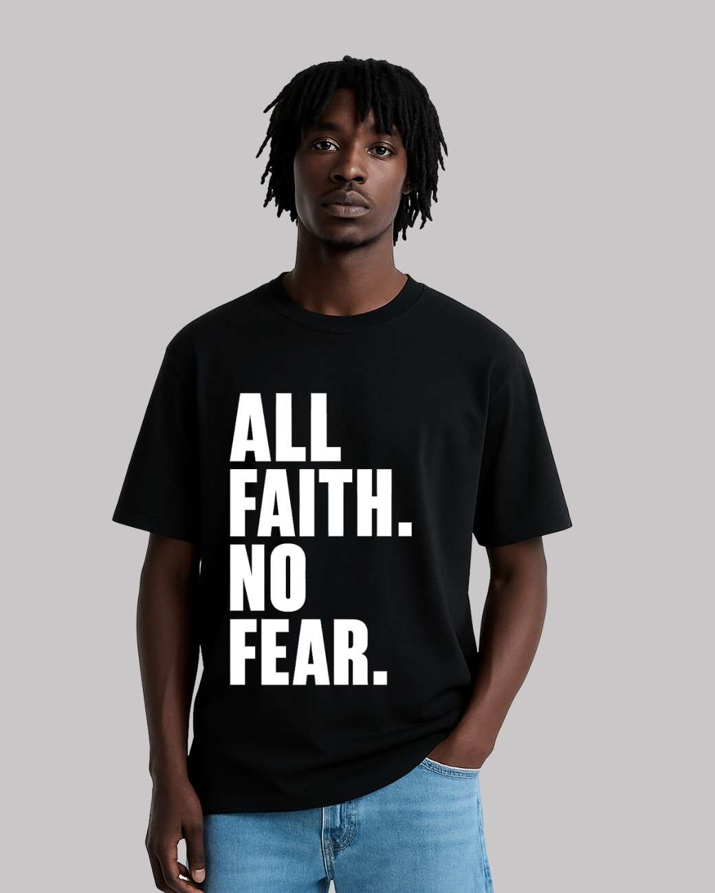 All Faith No Fear Oversized t-shirt.