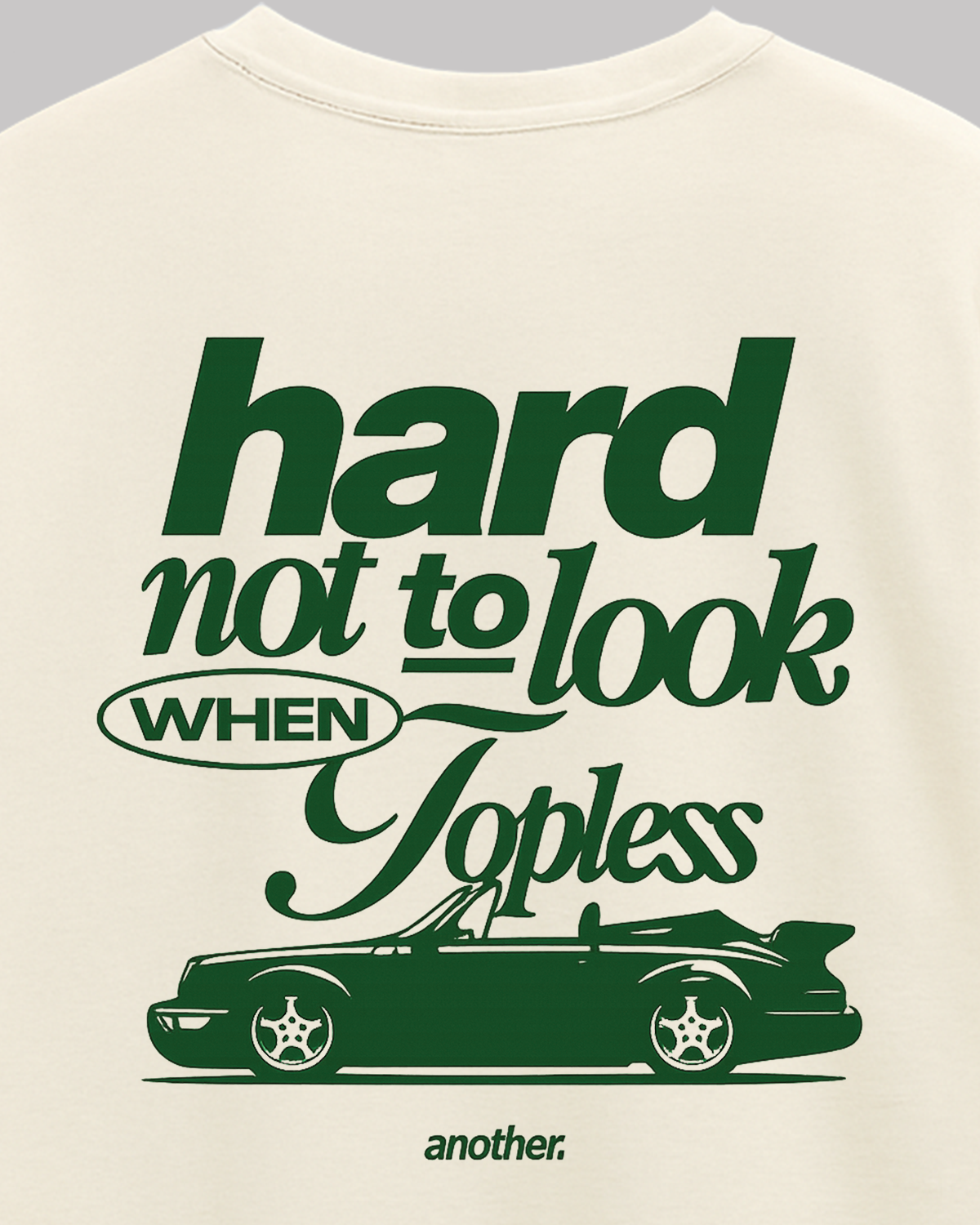Hard not to look topless Oversized t-shirt
