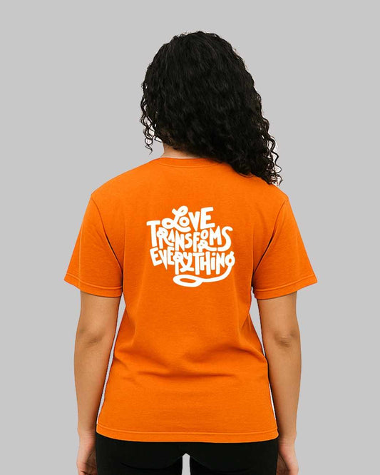 Love Transforms Everything Unisex Oversized t-shirt.