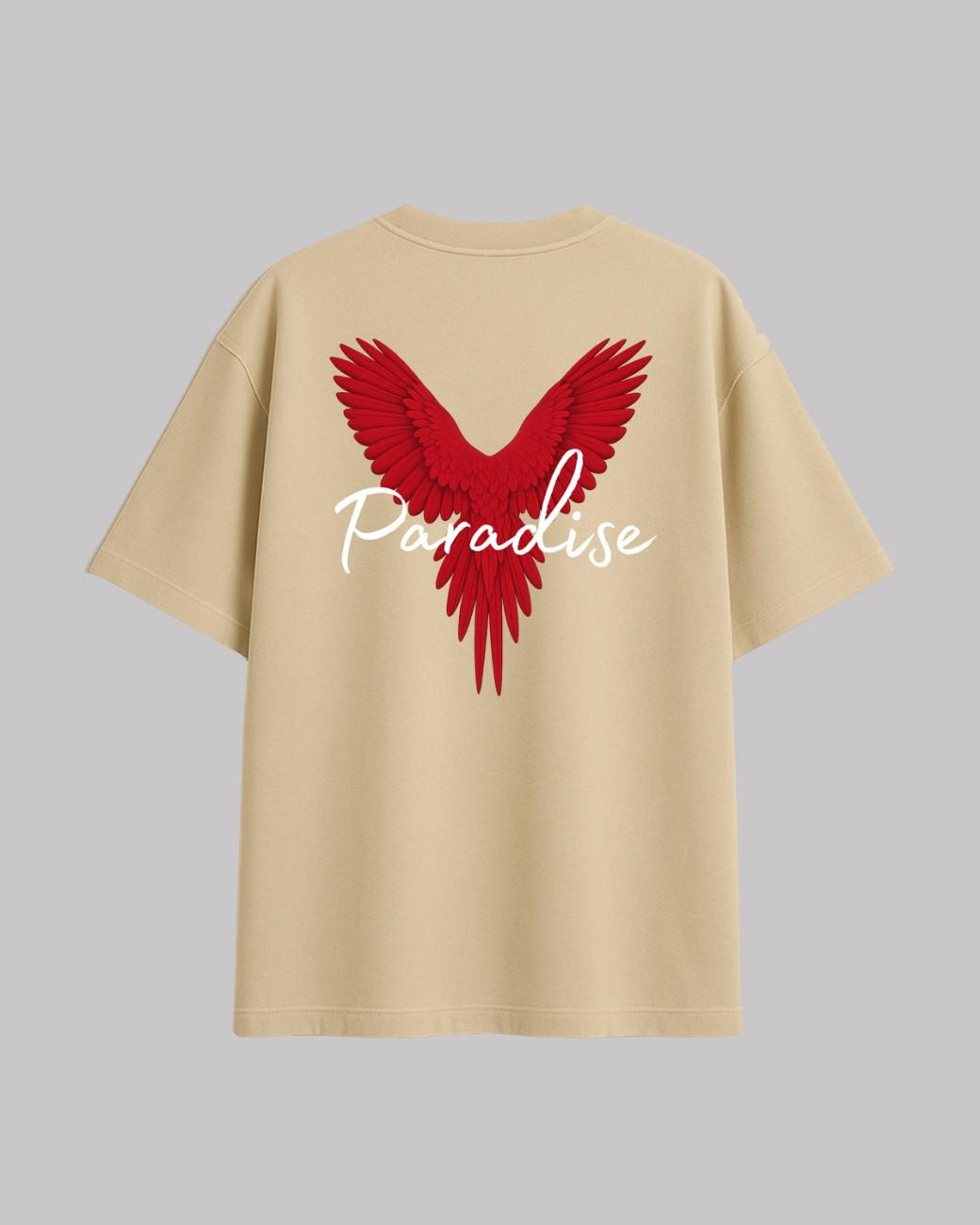 Paradise - Red Unisex Oversized t-shirt.