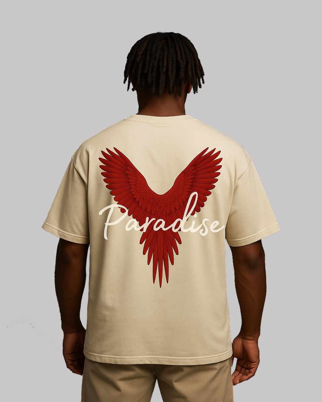 Paradise - Red Unisex Oversized t-shirt.