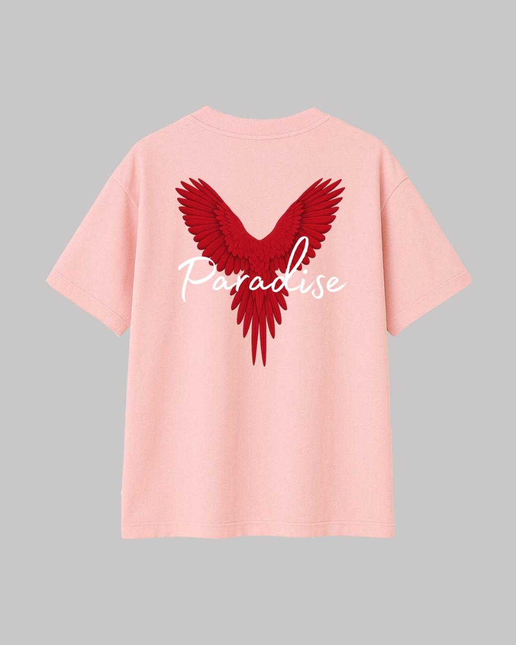 Paradise - Red Unisex Oversized t-shirt.
