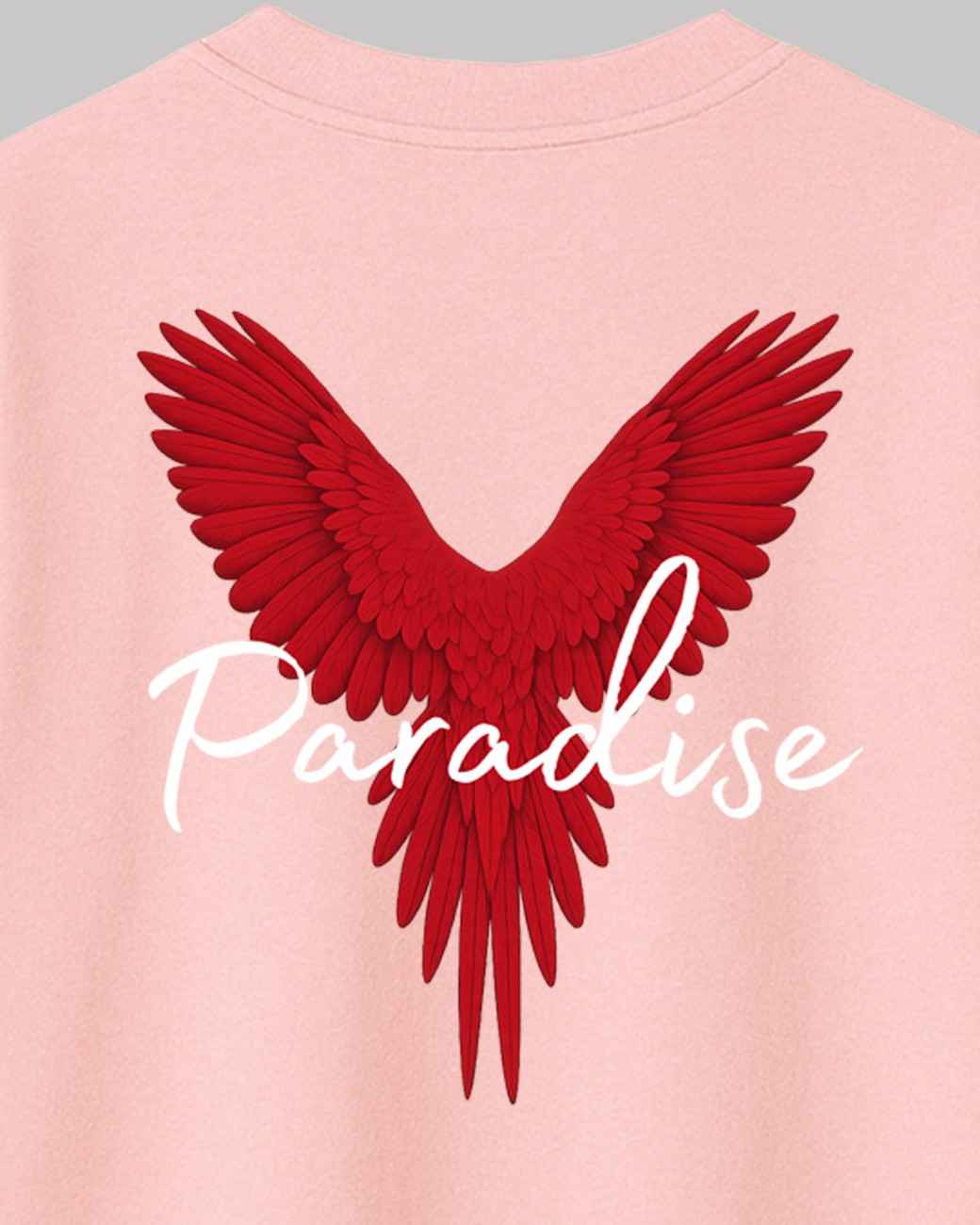 Paradise - Red Unisex Oversized t-shirt.