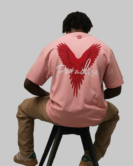 Paradise - Red Unisex Oversized t-shirt.